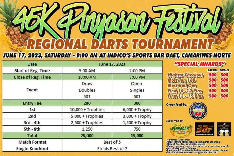 P45k Pinyasan Festival Regional Darts Tournament