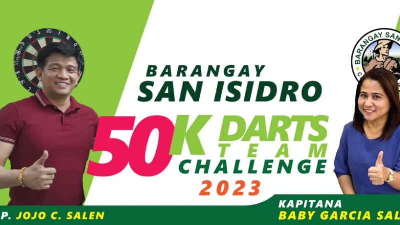 Round 4 & 5 Schedule for Brgy San Isidro 50k Darts Team Challenge 2023